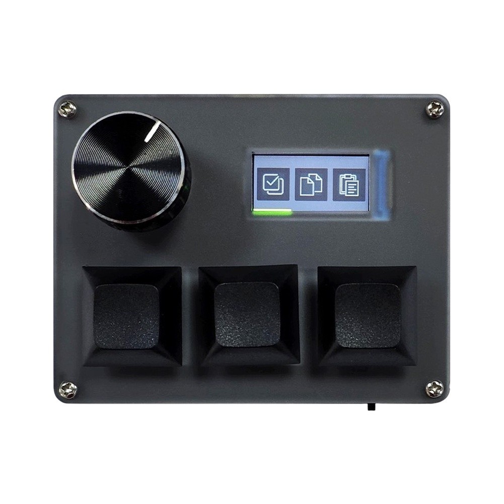 Compact 3-Key LCD For gaming Keyboard for Gamers and Remote Office Workers