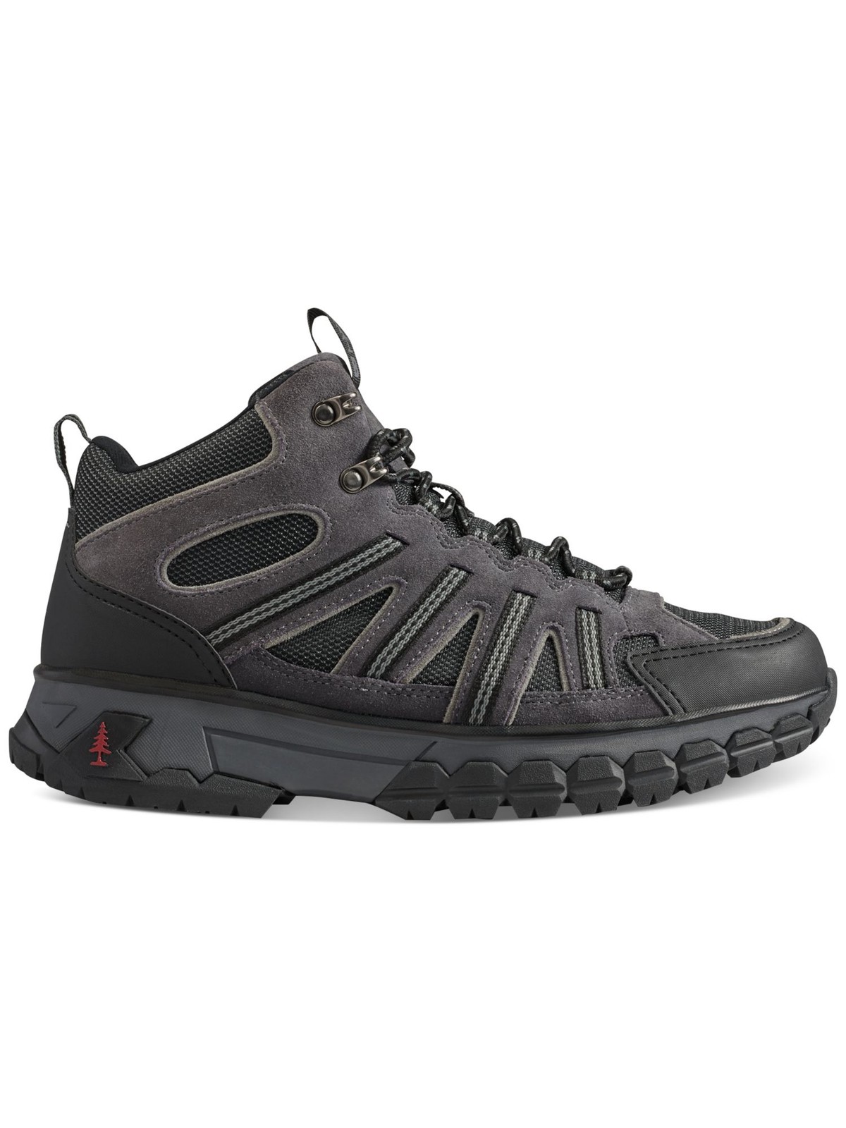 BASS Mens Gray 1" Platform Peak Hiker 2 Toe Block Heel Leather Hiking Boots 10