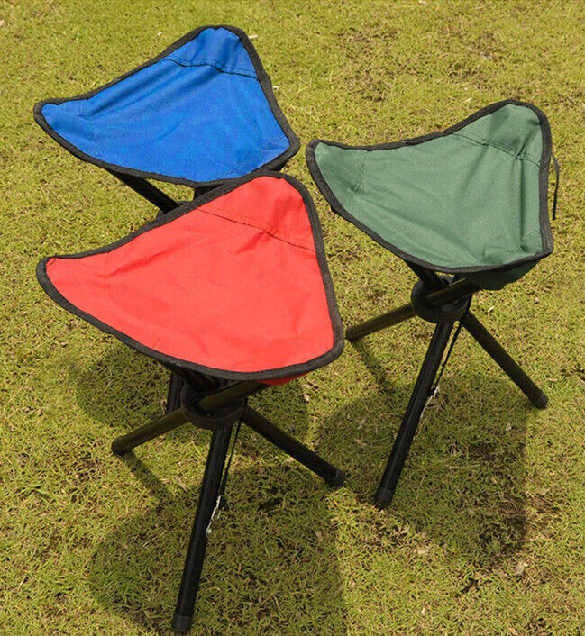 1Pcs Portable Folding Stool Tripod Chair Travel Fishing Camping Collapsible Seat
