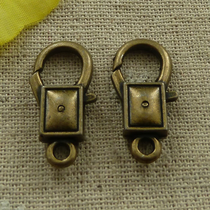 Free Ship 50 pcs Antique bronze lobster clasps 27x13mm L-4362