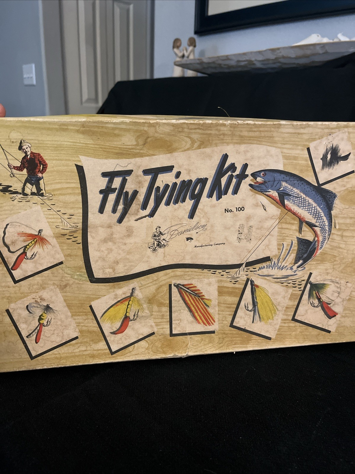Antique Fly Tying Kit. Danielson No100 Probably Missing Parts. In Original Box.