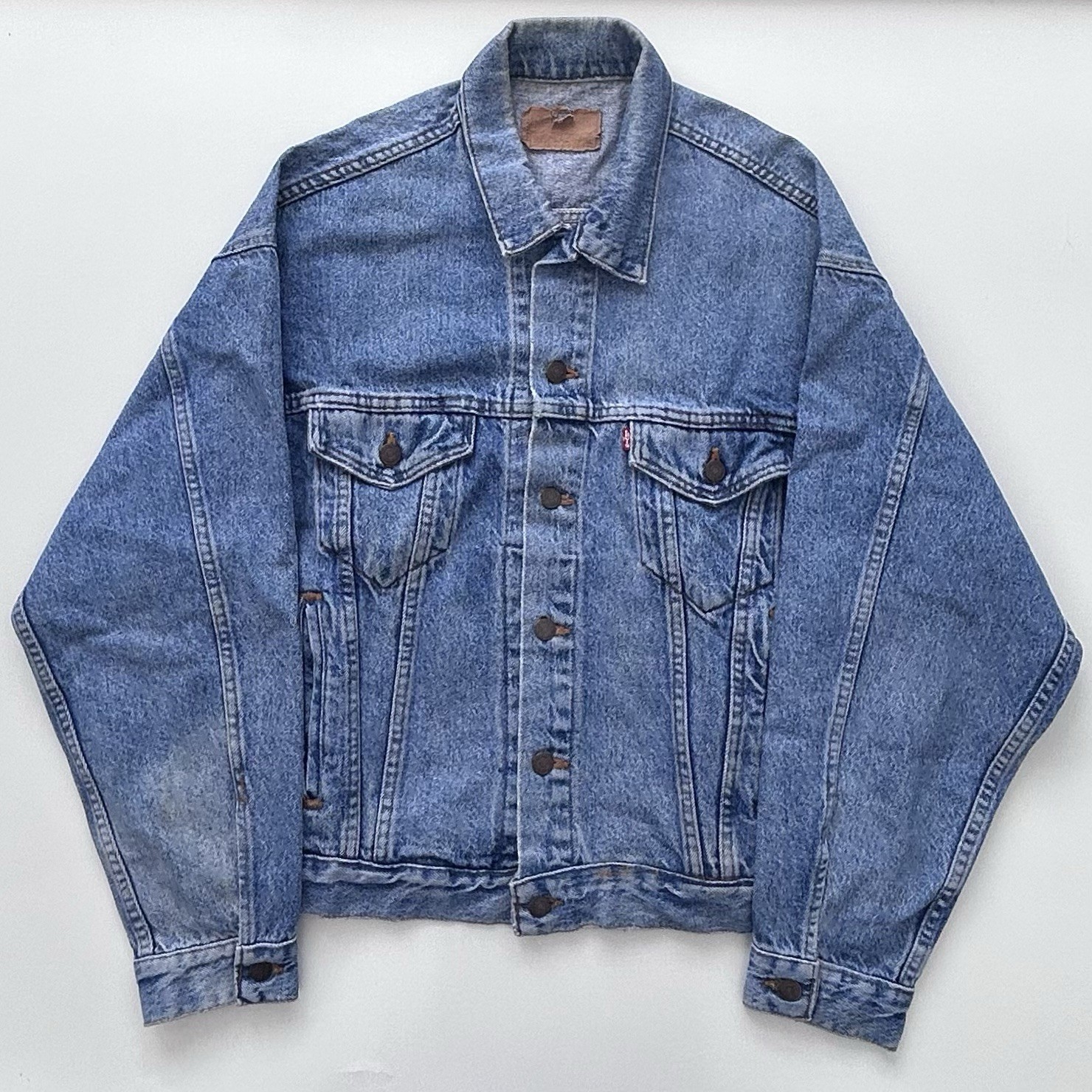 Vintage 1990 Levi's Denim Trucker Jacket Classic Blue Men’s XL 70507 Made In USA
