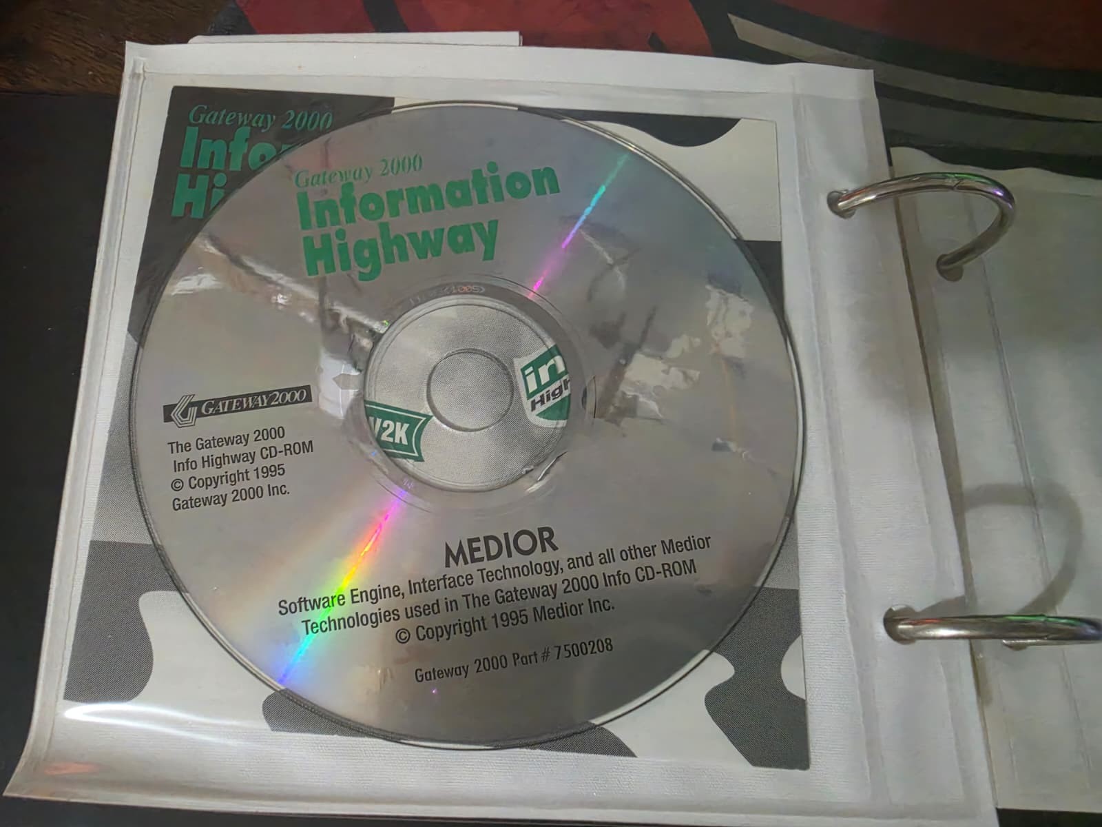 Gateway Software Storage Binder CD Holder, Original Vintage, 11 CD,s