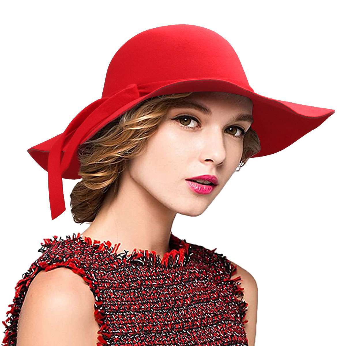 1/2 Pack Bowler Fedora Hat Cap gift Floppy Cloche Sun Vintage Women's Wide Brim