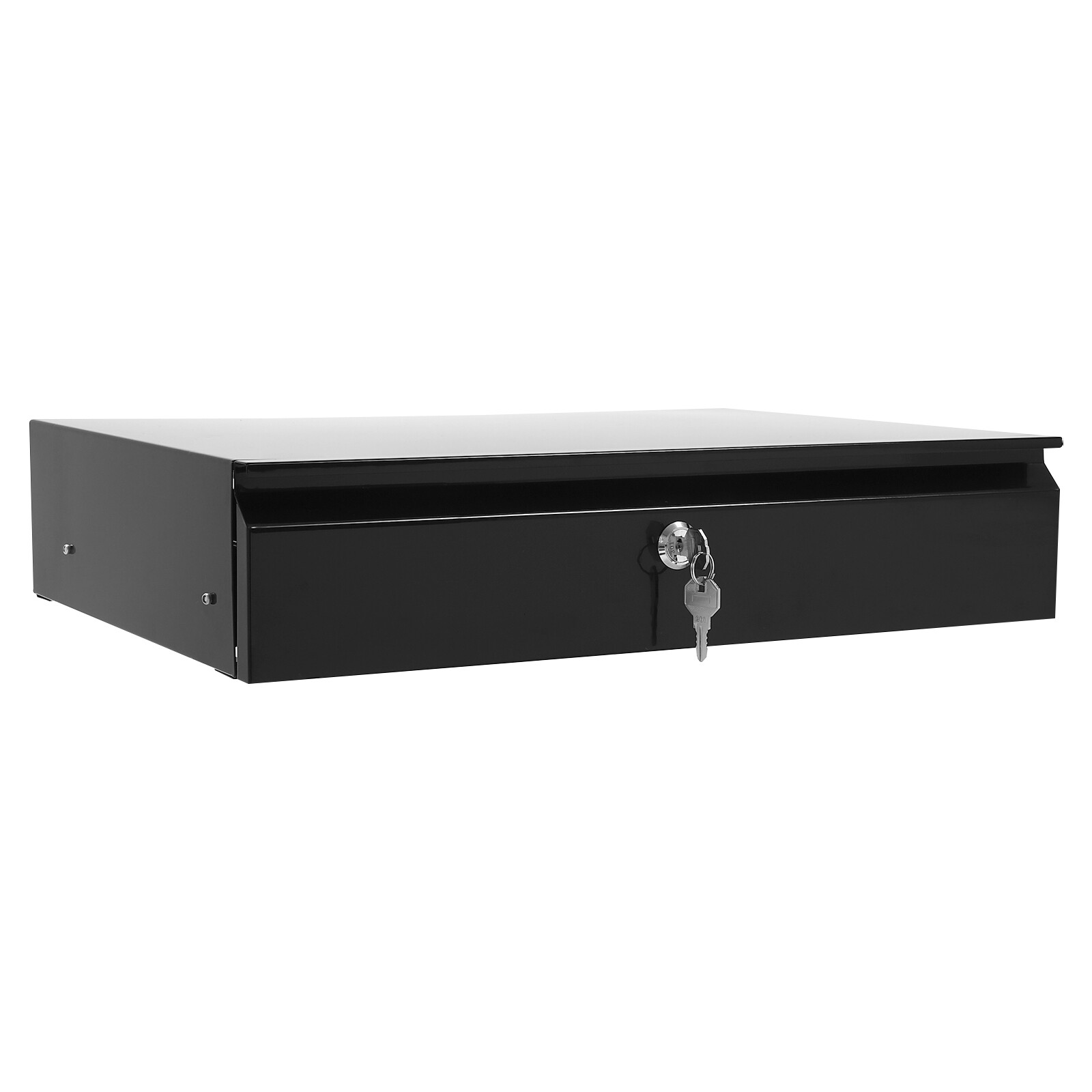 Under-Desk Slide-Out Lockable Drawer Black 45 × 31 × 9.9 cm