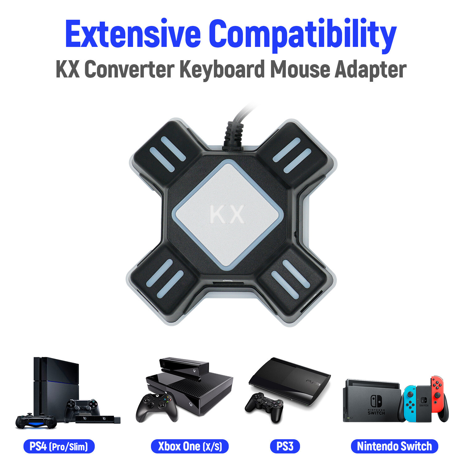 KX USB Keyboard and Mouse Converter for Switch/PS3/PS4