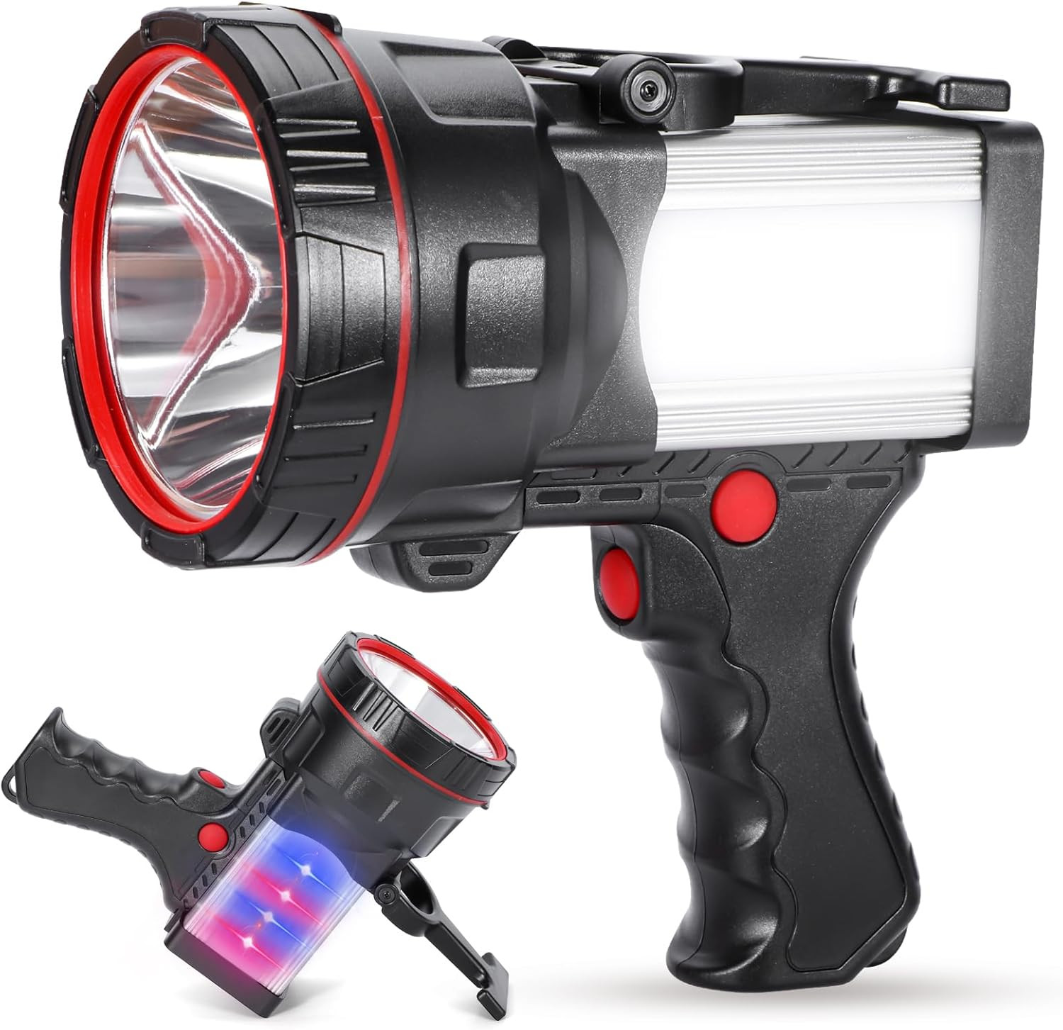 Rechargeable Superbright Handheld LED Spotlight Flashlight Powerful Searchlight