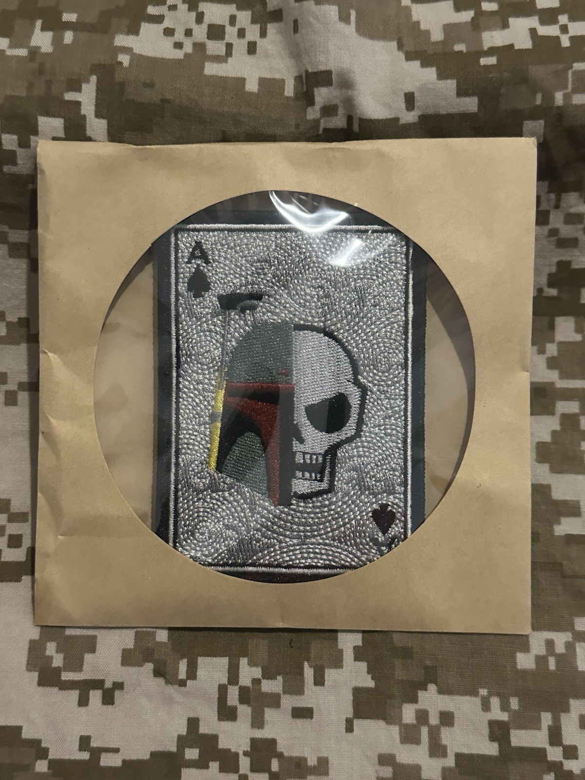 Prometheus Design Werx Boba Fett Death Card Embroidered Patch.