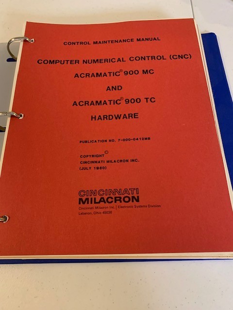Cincinnati Milacron Control Reference Manual CNC Acramatic 900 MC/TC Hardware