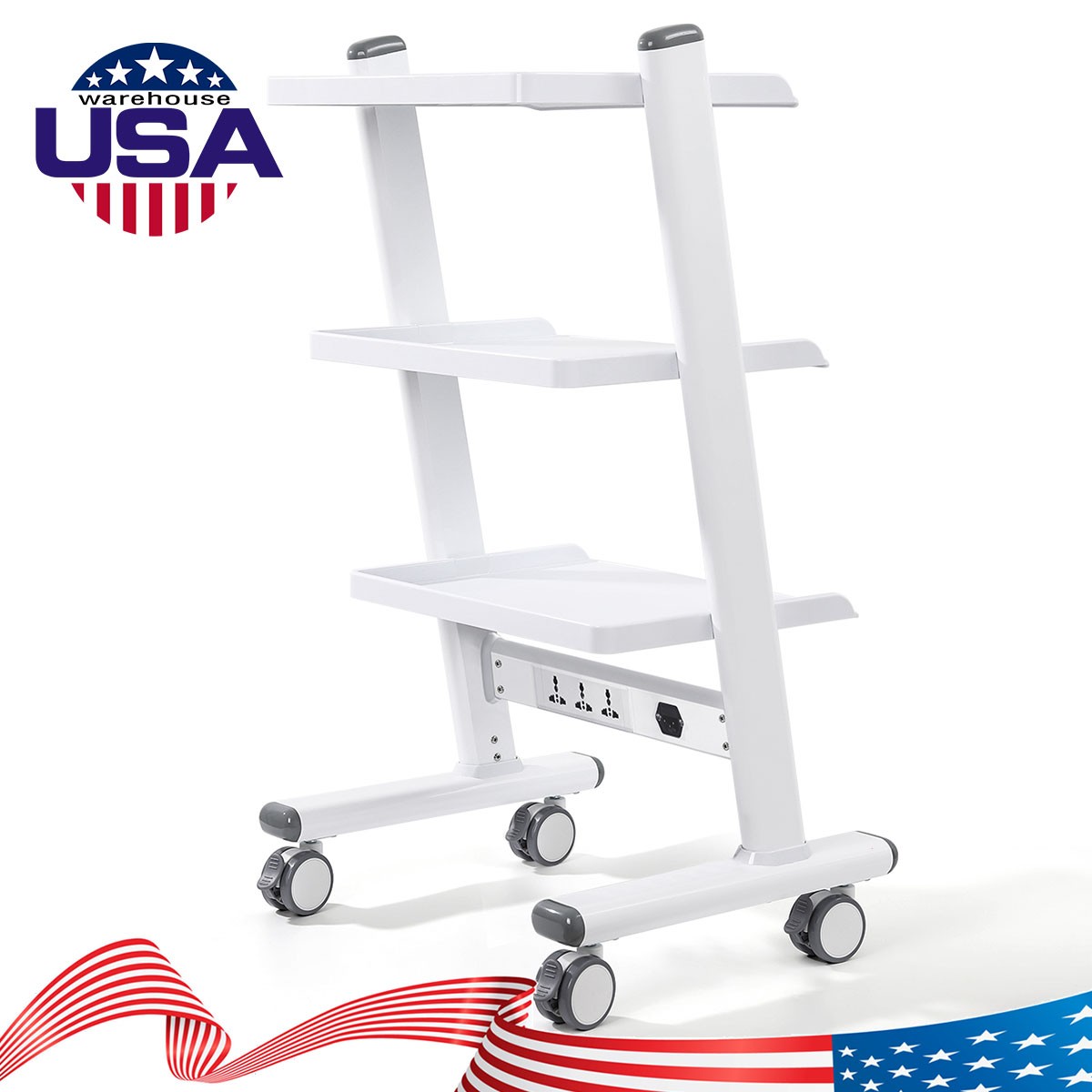 Portable Dental Mobile Delivery Unit Air Compressor High Suction 4H / Tool Cart