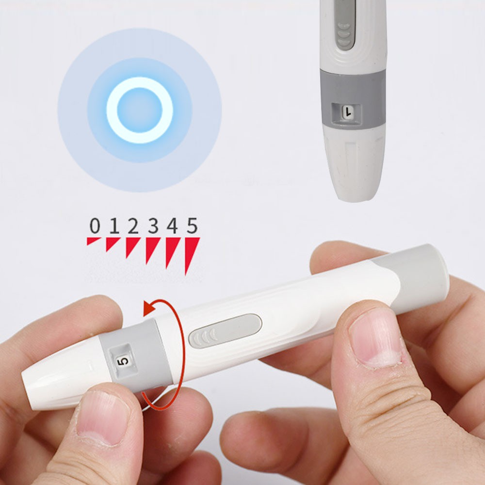 Blood Sampling Test Pen Lancing Device Diabetics Blood Collect Adjustable Depth