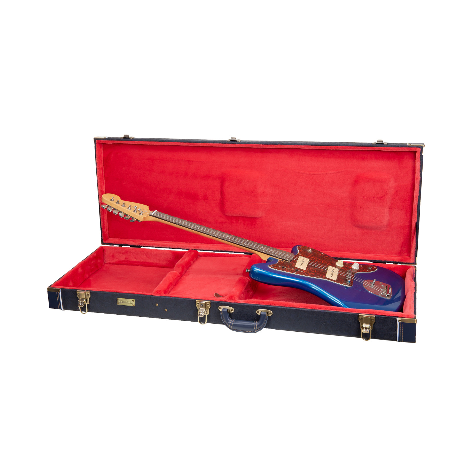 Crossrock Wooden For Jazzmaster/Jaguar Style Electric Guitars-Ocean Blue