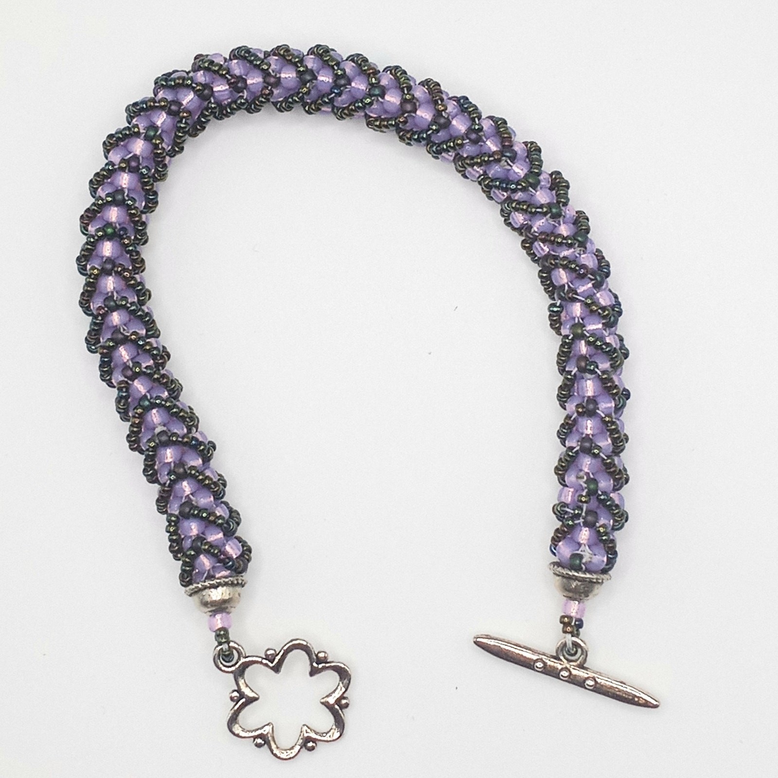 HANDMADE Violet Netted Rope Bracelet 7.5''
