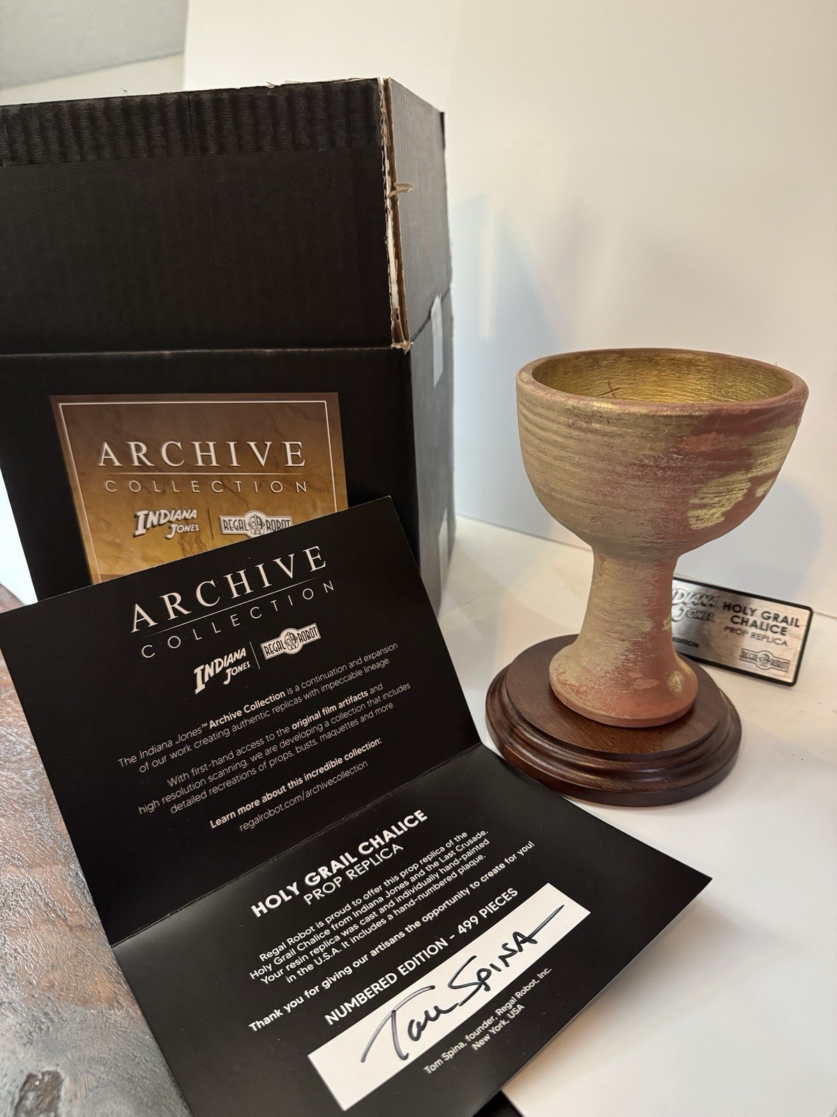 Indiana Jones Holy Grail Chalice Prop Replica Regal Robot SOLD OUT RARE