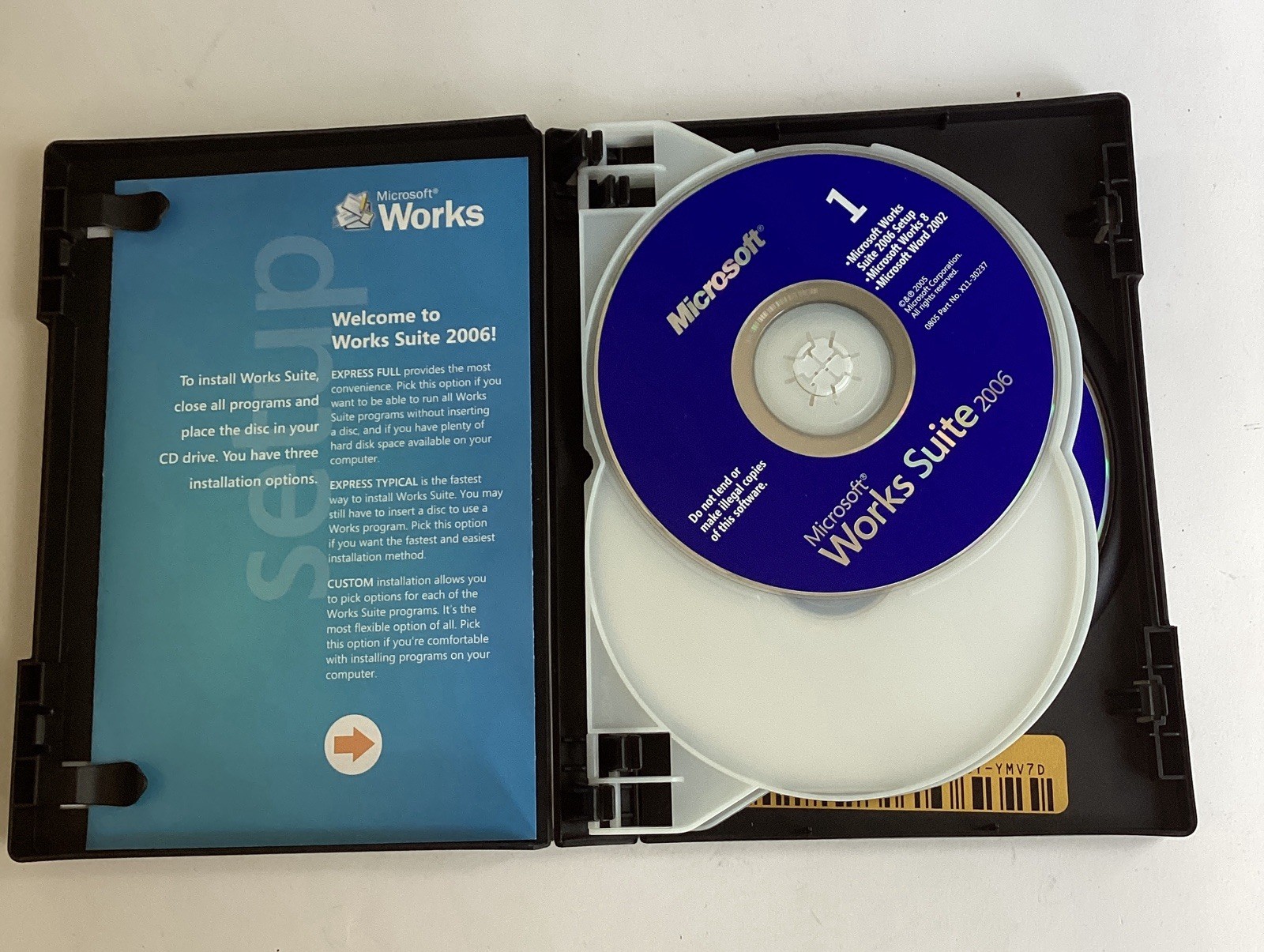 Microsoft Works Suite 2006 - Product Key - Digital Image 2006 Manual