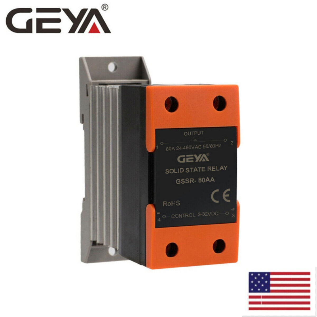 Solid State Relay Single Phase SSR-10/25/40AA 70-280VAC to 24-480VAC &Heat Sink