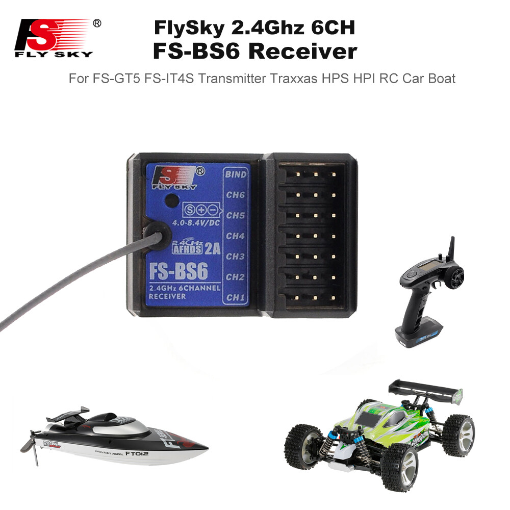 FlySky FS-BS6 Receiver 2.4Ghz AFHDS2 For FlySky FS-GT5 FS-IT4S Transmitter USA