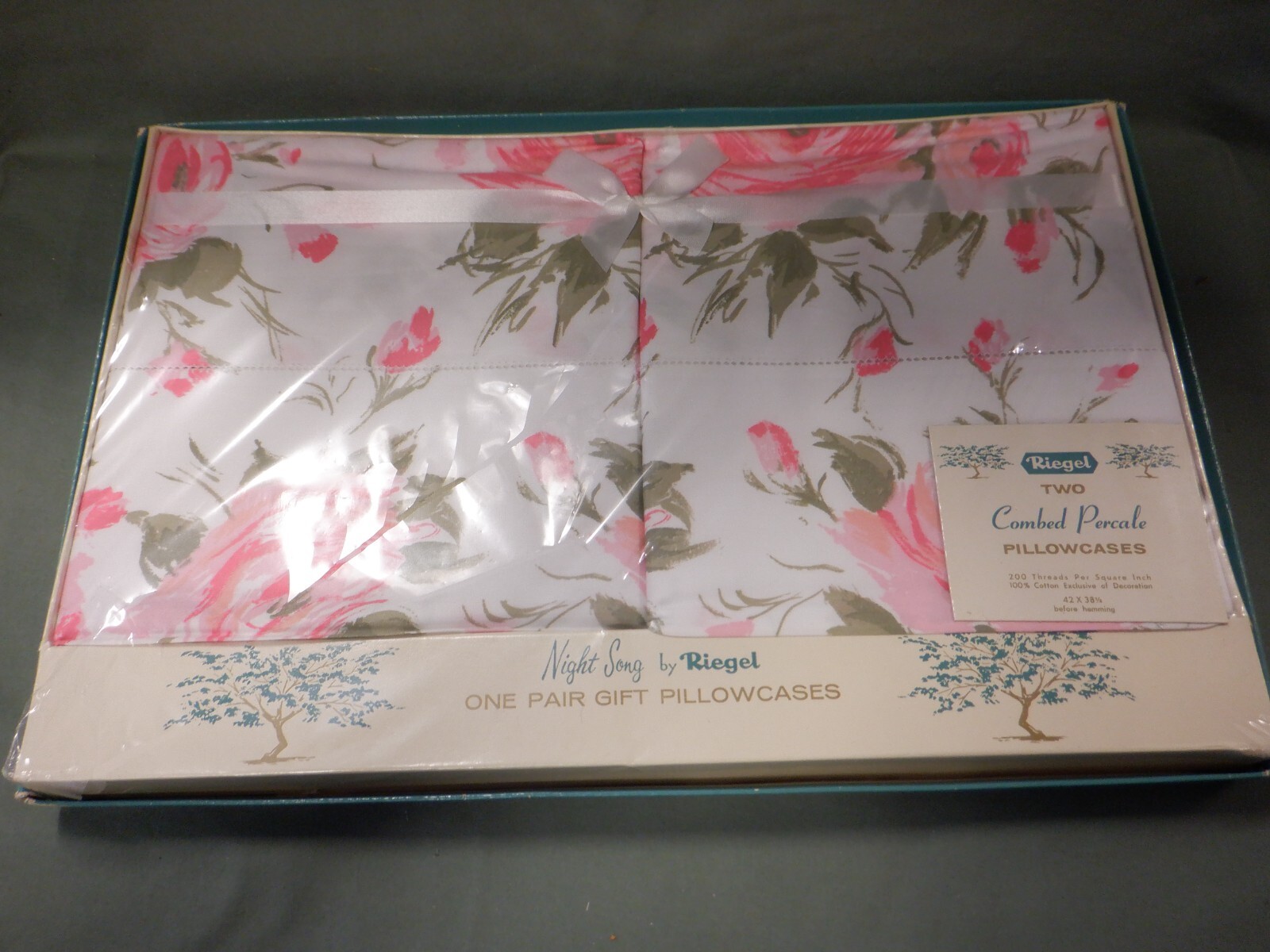 Linens - Riegel Night Song Combed Percale Pillowcases 2pc 42x38.5 - New In Box
