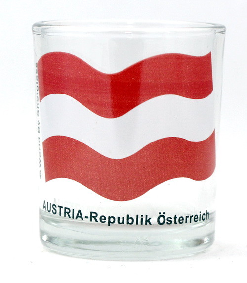 AUSTRIA FLAG SHOT GLASS SHOTGLASS