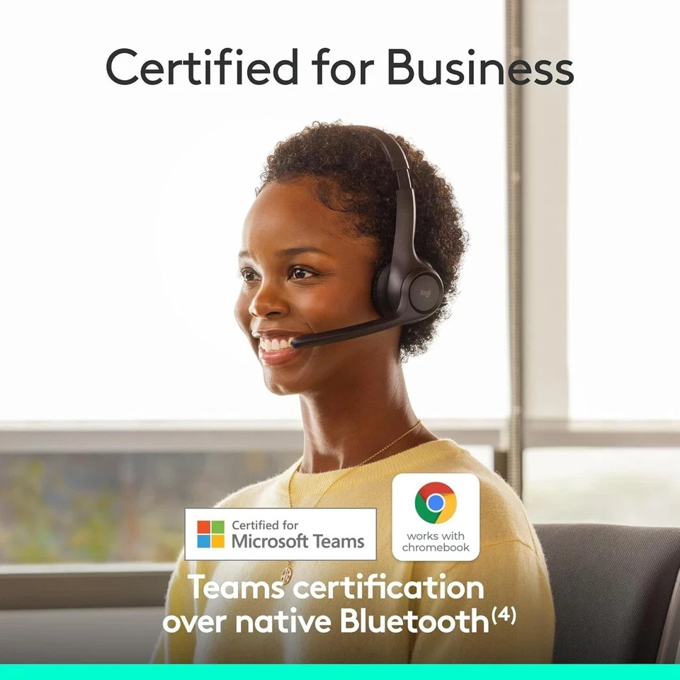 Logitech Zone 305 Business Wireless Bluetooth Headset for Microsoft Teams PC MAC