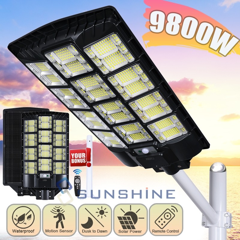 999999900LM LED Luz Lampara Solares Focos de Calle Exterior Lámparas En La Patio