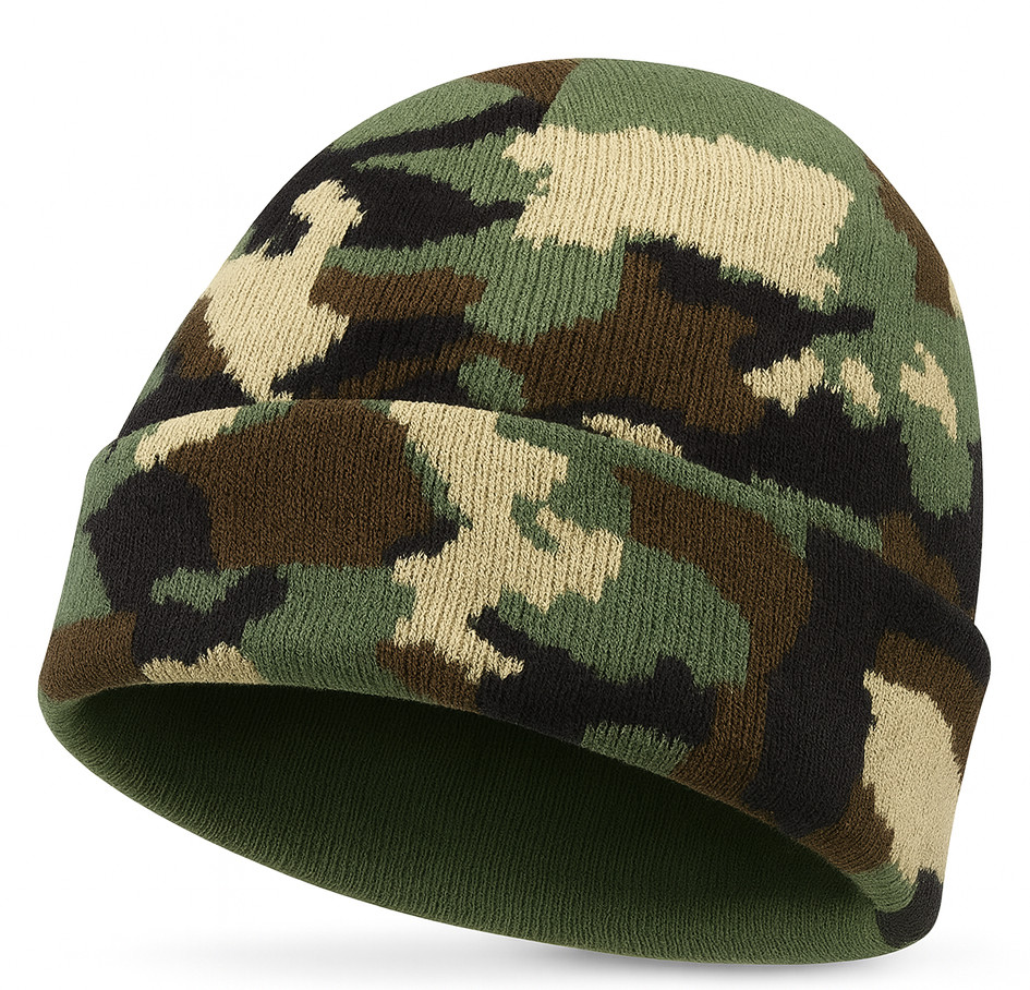 Men’s Camo Beanie Hat Warm Winter Skull Cap – Fleece Lined Camouflage Watch Cap