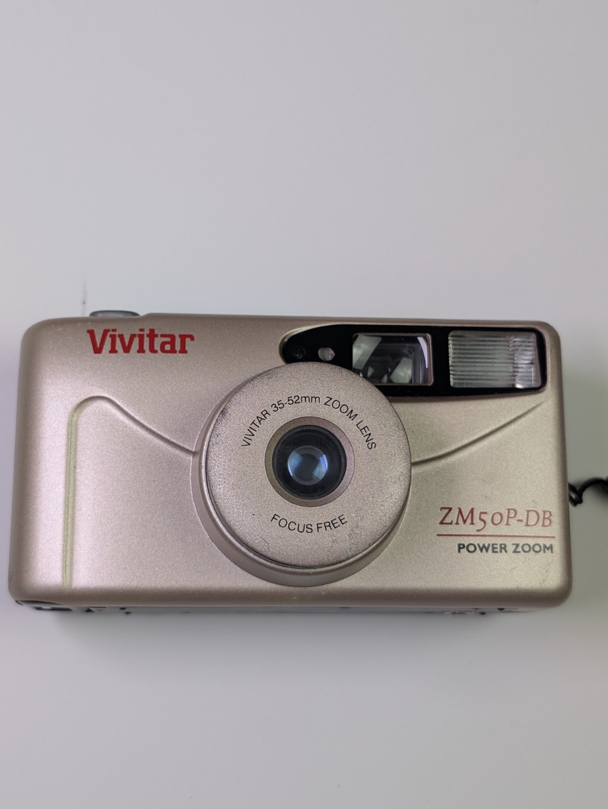 Vivitar ZM50P-DB 35mm Film Camera Power Zoom 35-52mm Lens – AS-IS Untested