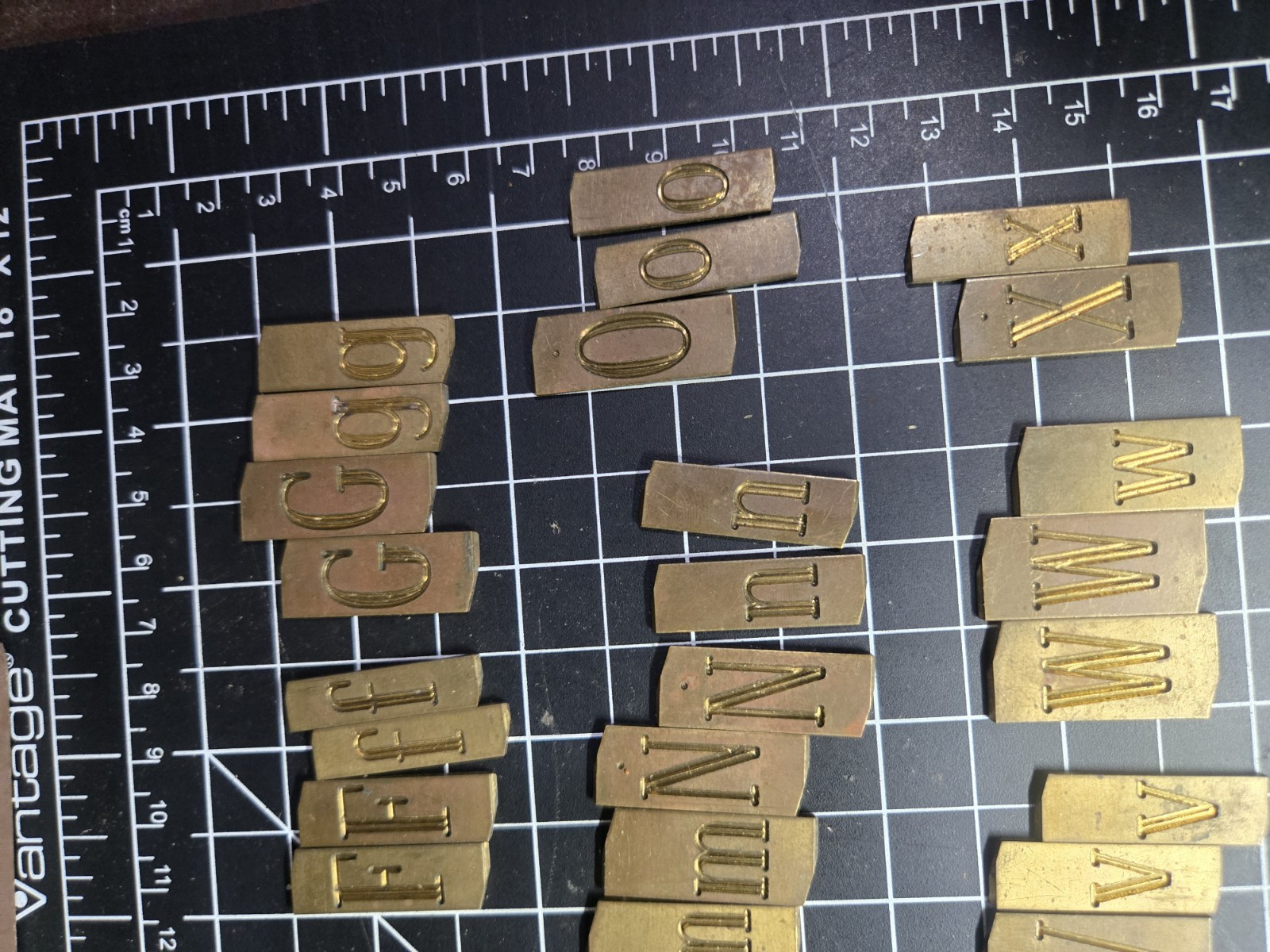New Hermes Brass Engraving Font Set 35-310 Double Line Upper & Lower Case