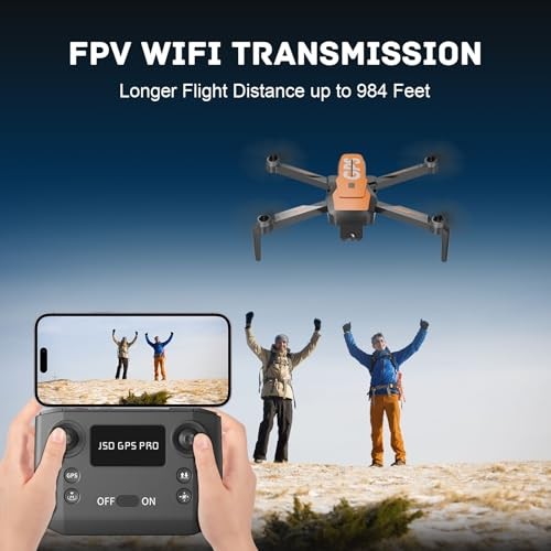 Drones with Camera for Adults 4K - GPS Drone with Auto Return, Brushless Orange