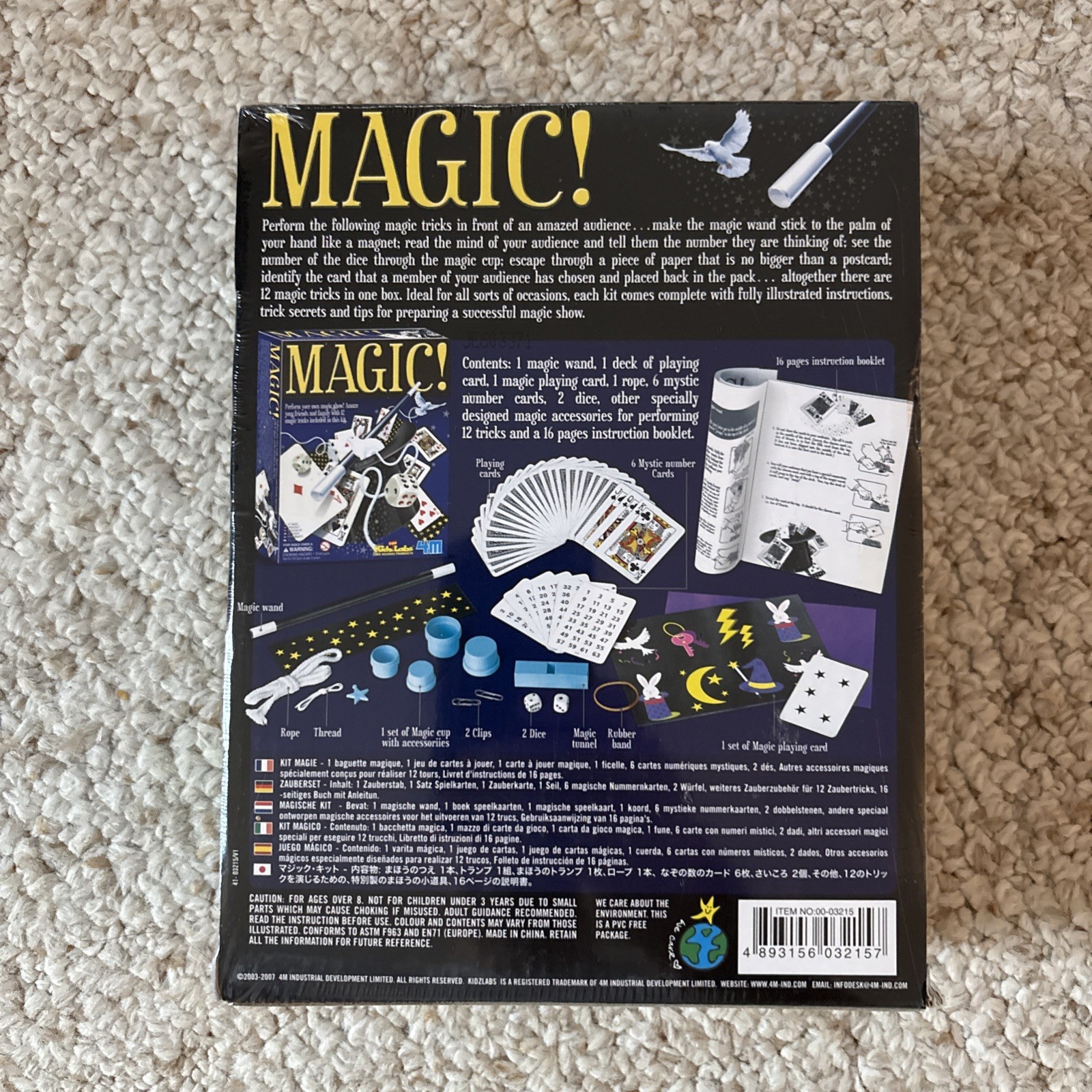 Magic Kit Includes 12 Magic Tricks For Ages 8+ New Unopened!! By KidzLab