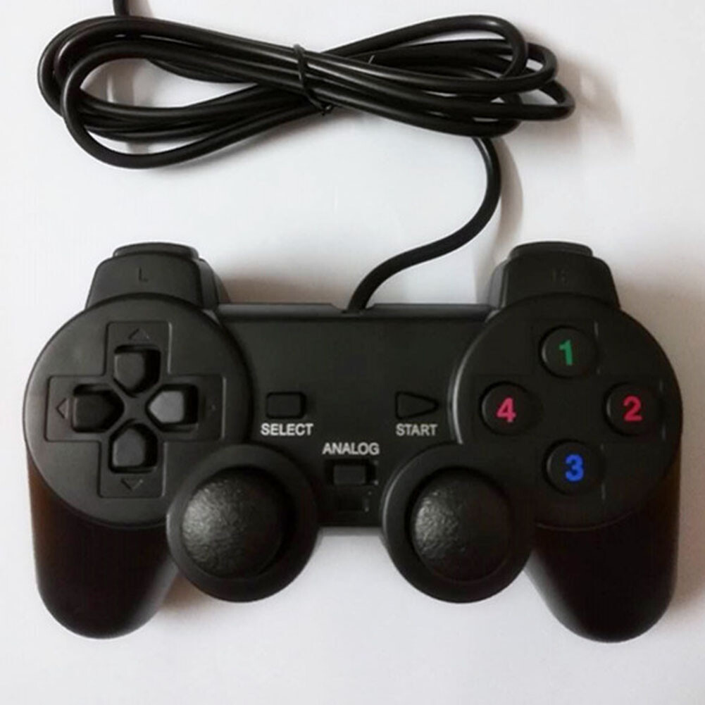US 1-2 Pack USB 10 KEYS SHOCK2 CONTROLLER PC GAME PAD Fine