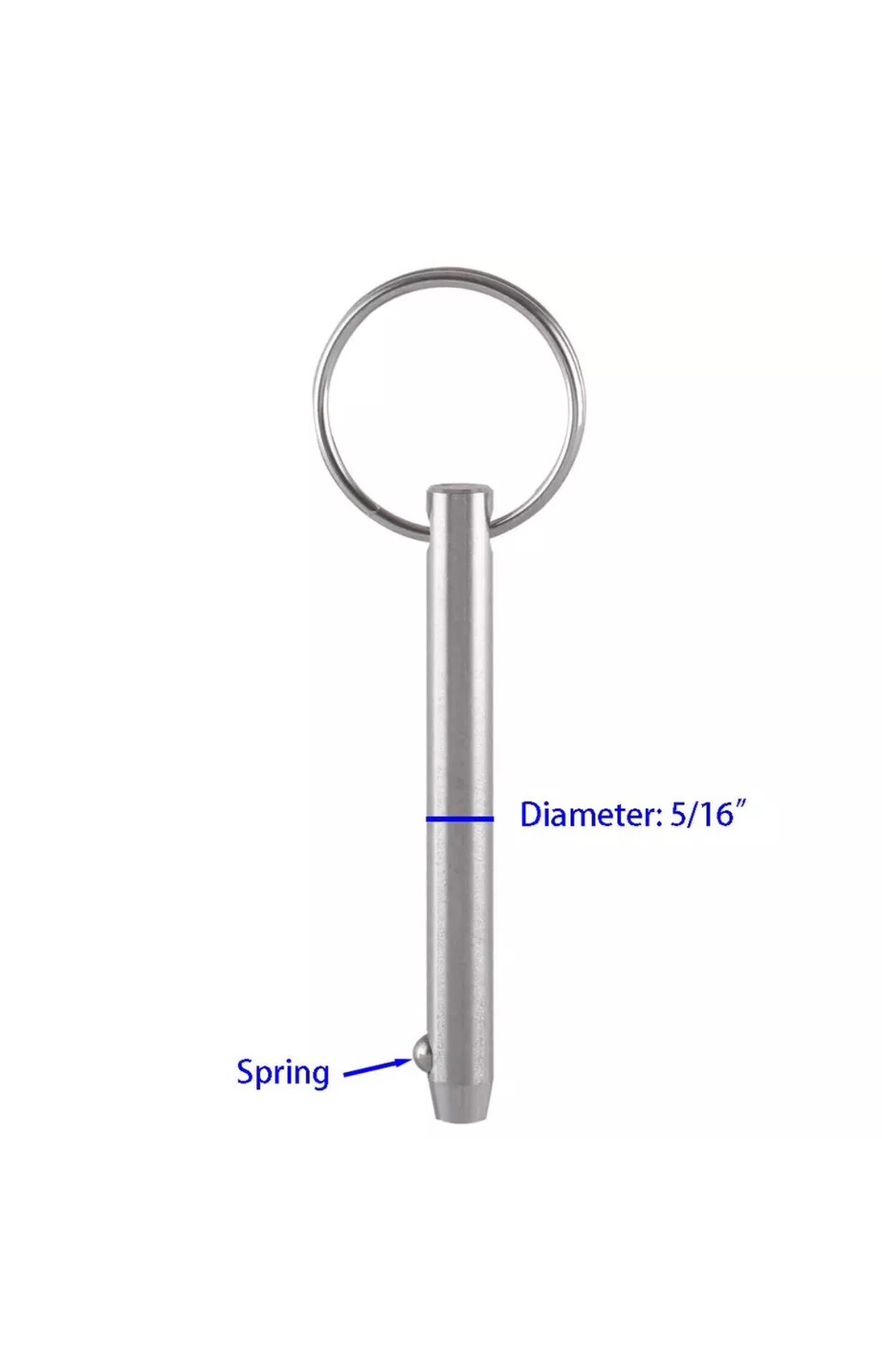 2 Pack Quick Release Pins, Diameter 5/16”(8mm), Usable Length 2-1/2”