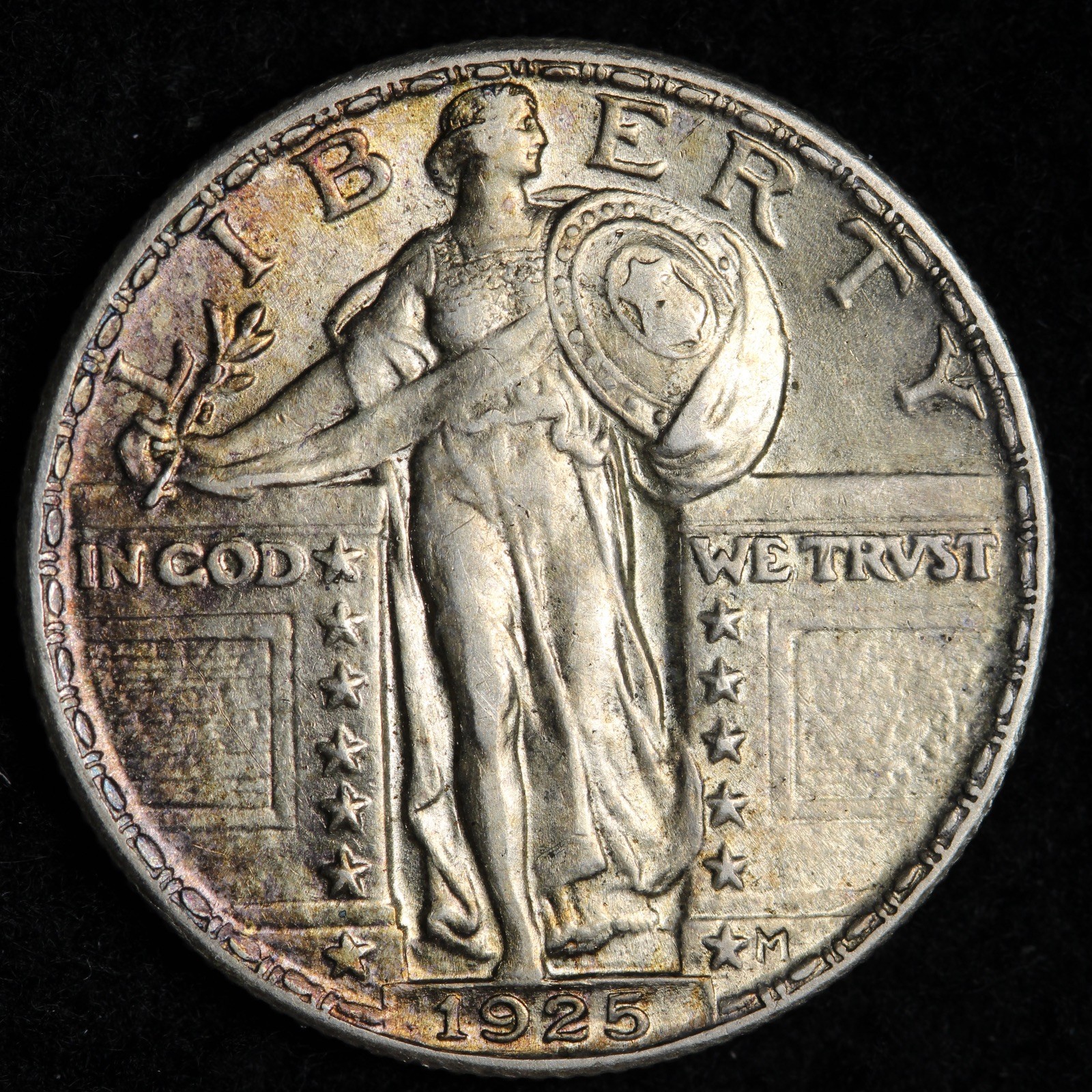 1925 Standing Liberty Silver Quarter BU *UNCIRCULATED* MS TONED E275 QUWCFM