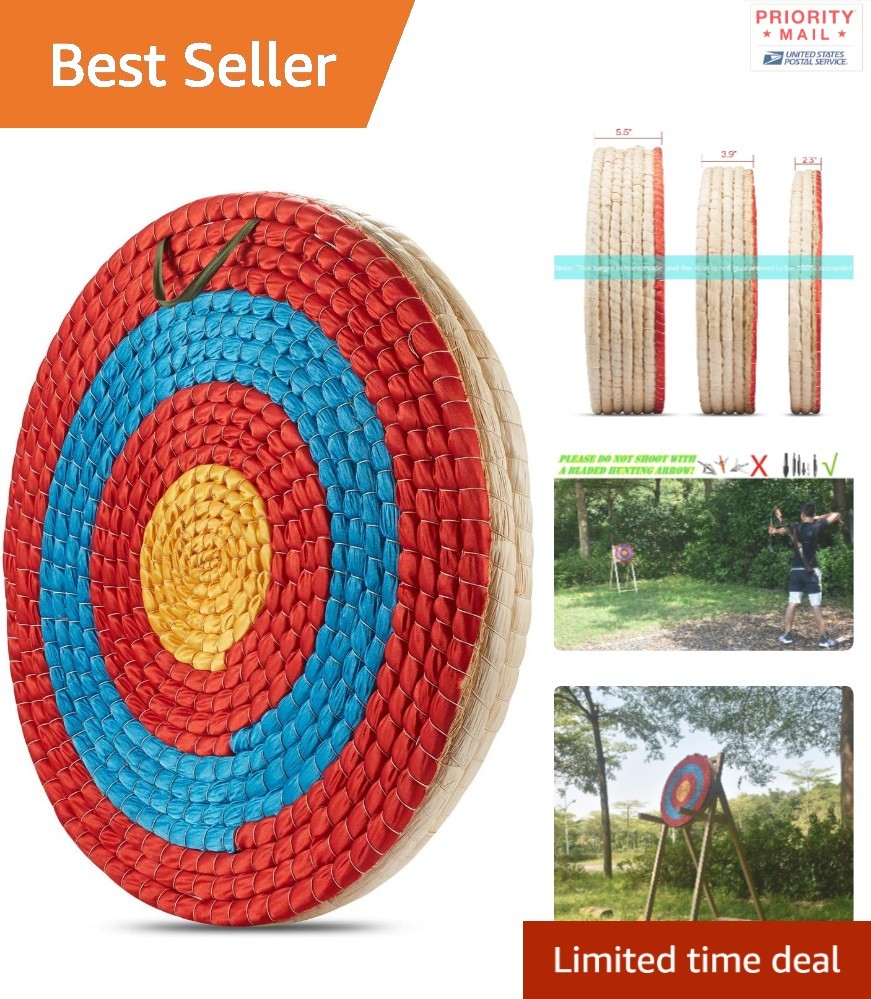 Straw Archery Target 2.4kg 22cm Round for Recurve and Compound Bow Shooting