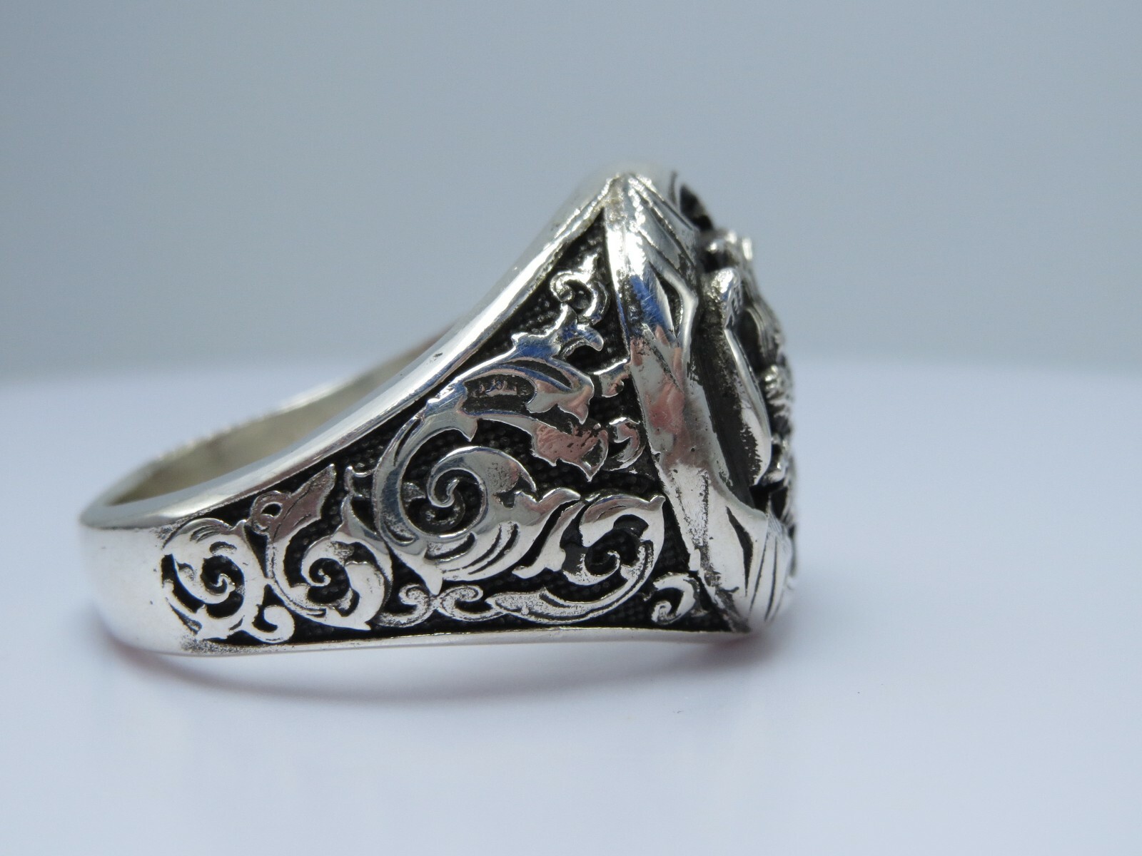 SILVER 925 , RING  ,MASONIC , Freemasonry RING  , US size 9.5
