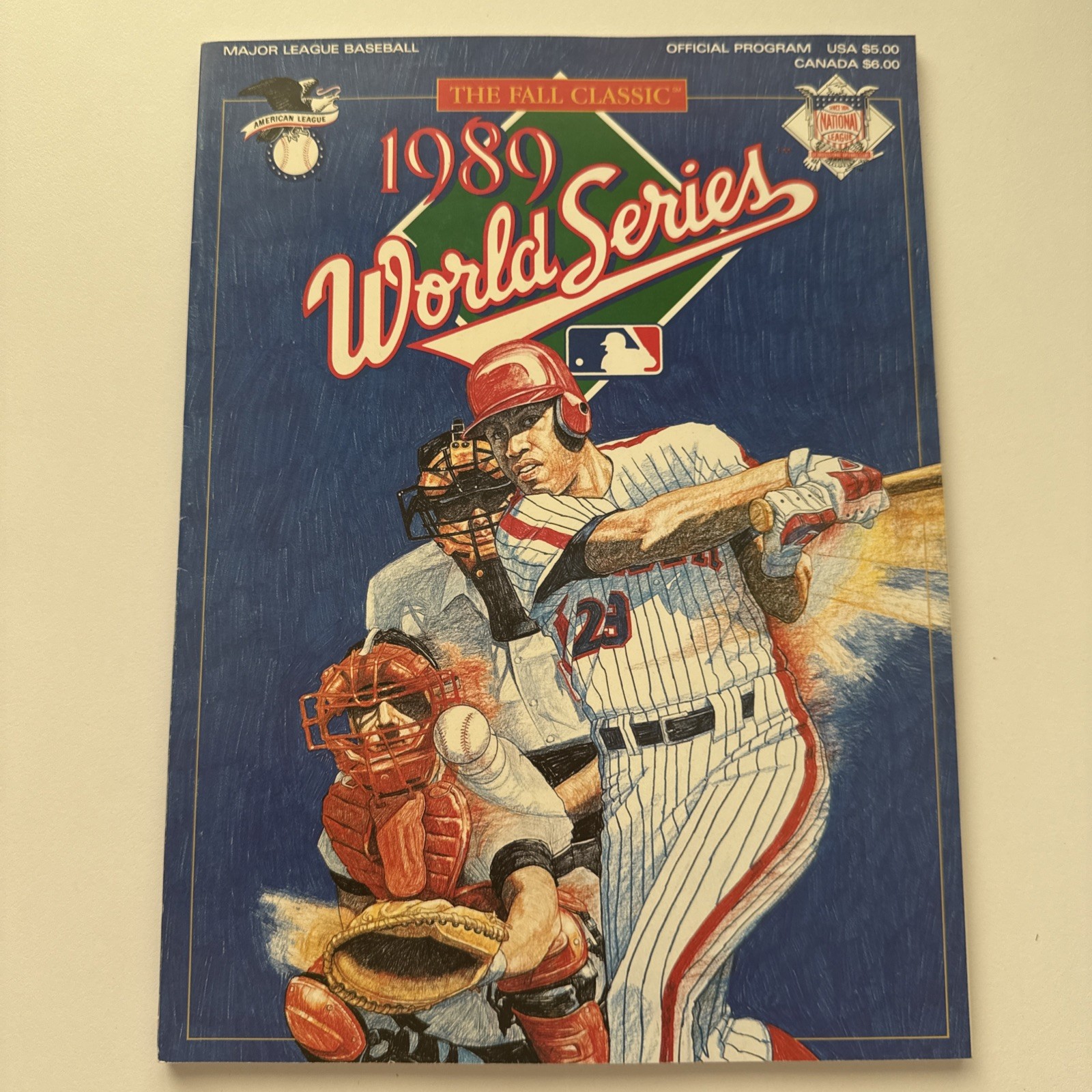 1989 World Series Oakland A's San Francisco Giants Official Program