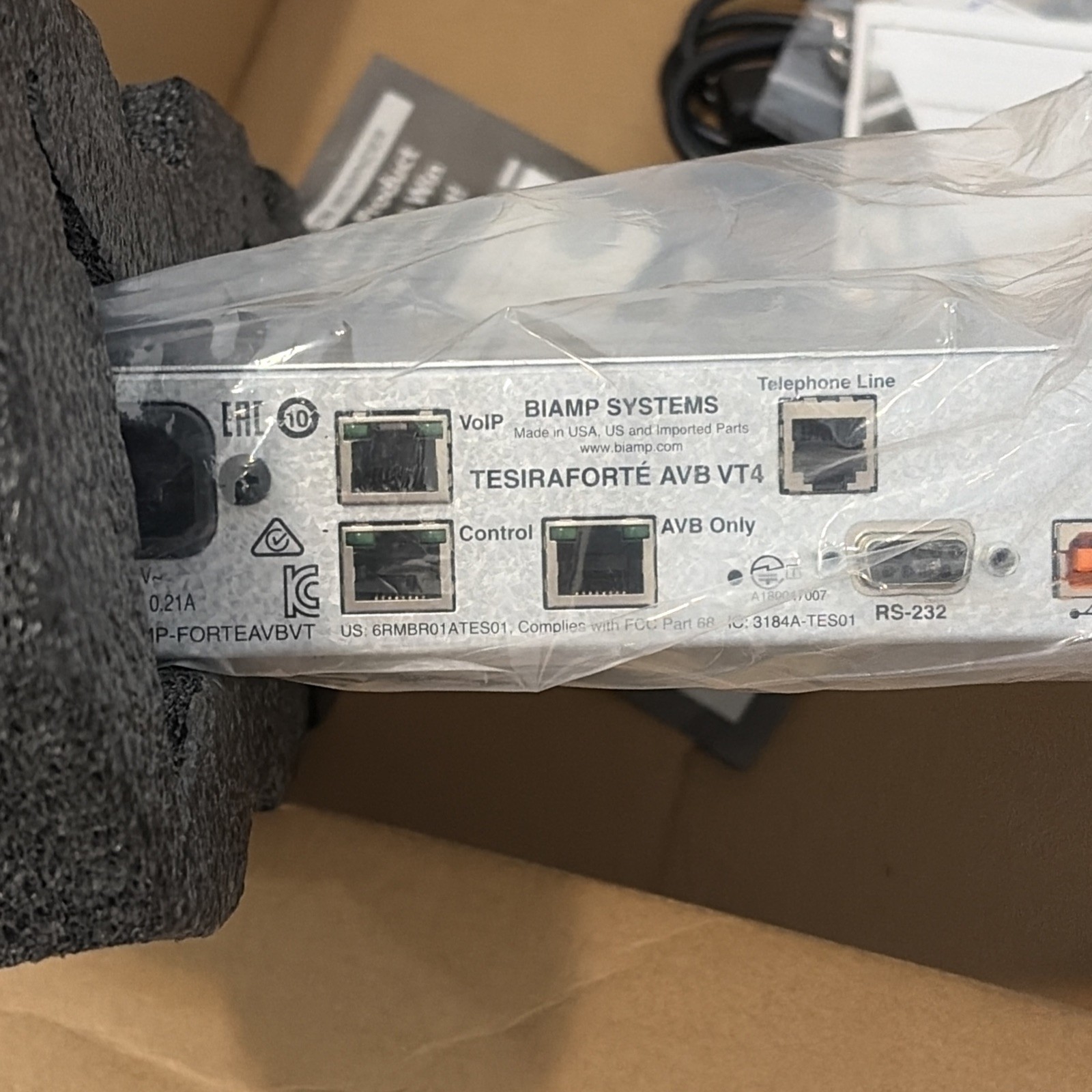 Biamp TesiraFORTE AVB VT4 Digital Audio Processor 911.0452.900 (K8) - NEW