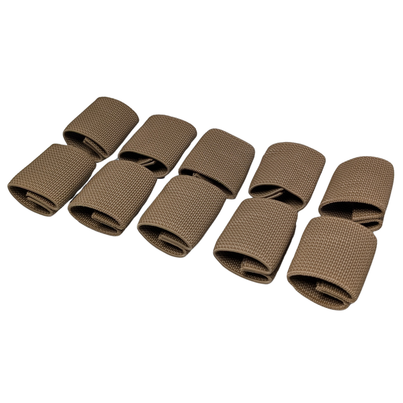 12 Mil-Spec 1" MOLLE ILBE Assault Backpack Elastic Webbing Strap Keepers Coyote