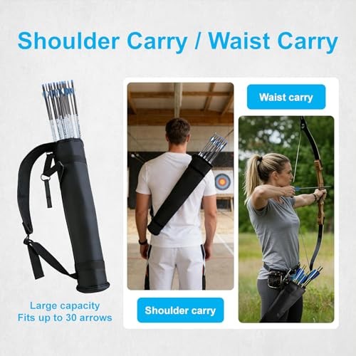 Adjustable Back Hip Quiver for Archery & Arrows - Adjustable