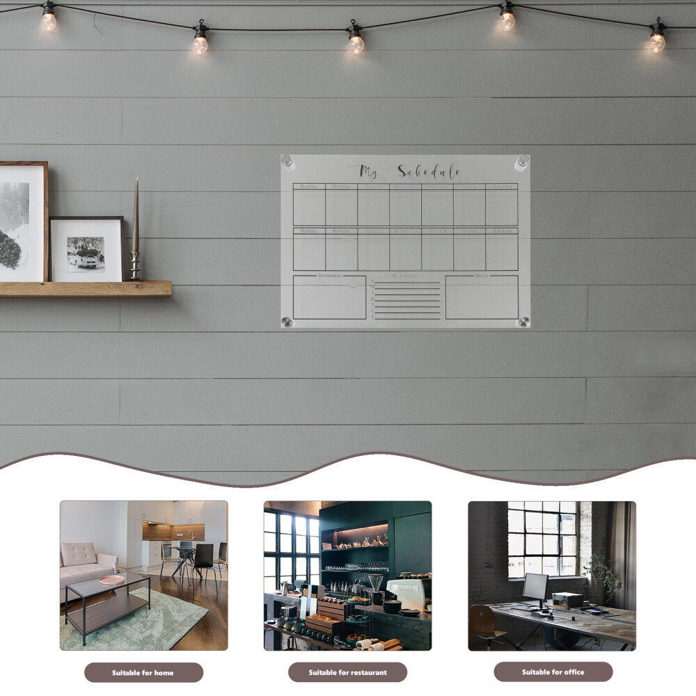 Weekly Planner Board Acrylic Office Magnetic Whiteboard Desk