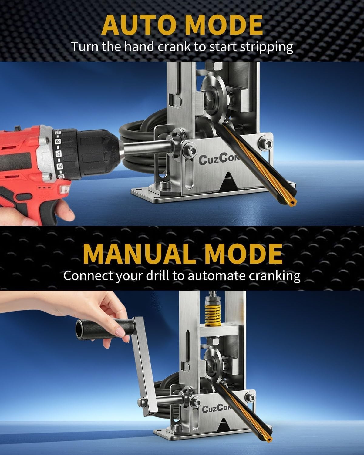 Wire Stripper Machine,0.03-1 Inch Wire Stripping Machine with Hand Crank,Port...