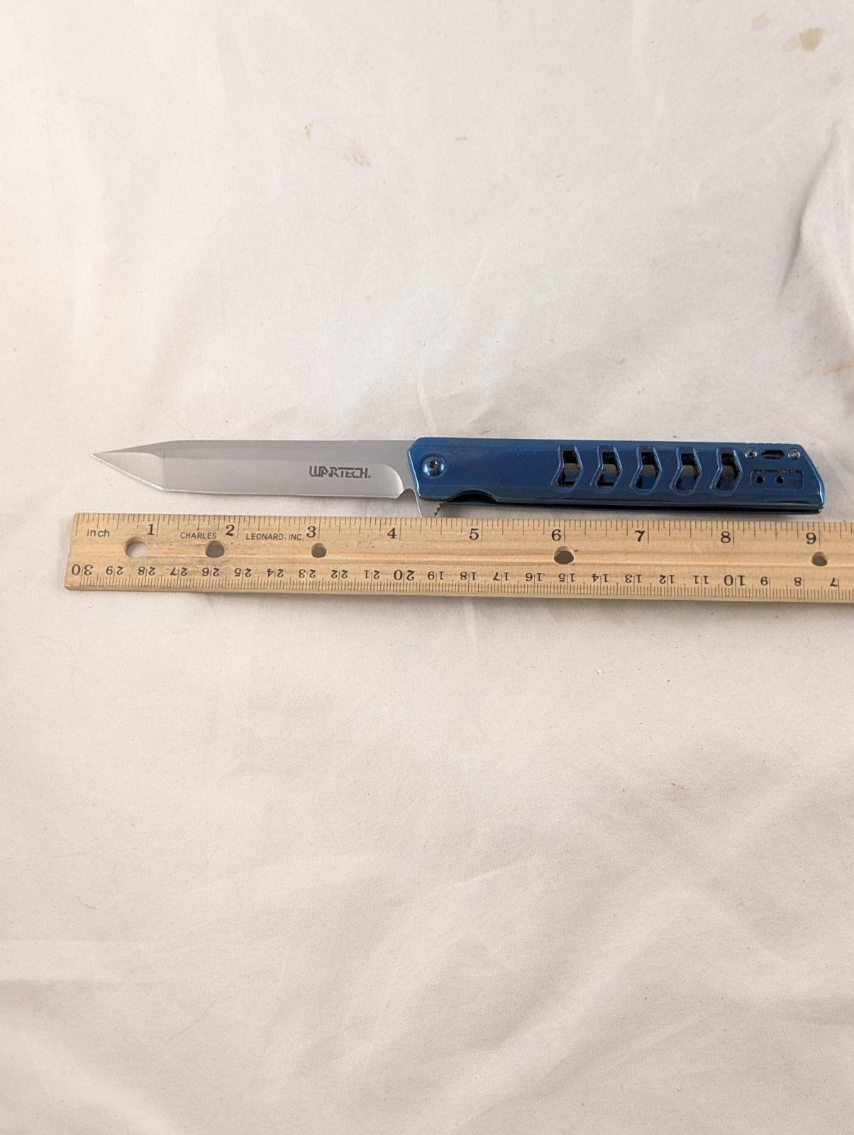 Spring Assist Folding Knife WARTECH Tanto Blade Tactical Blue