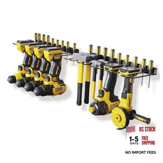 2 Pack Drill Holder, Power Tool Organizer Wall Mount, Heavy Duty Garage