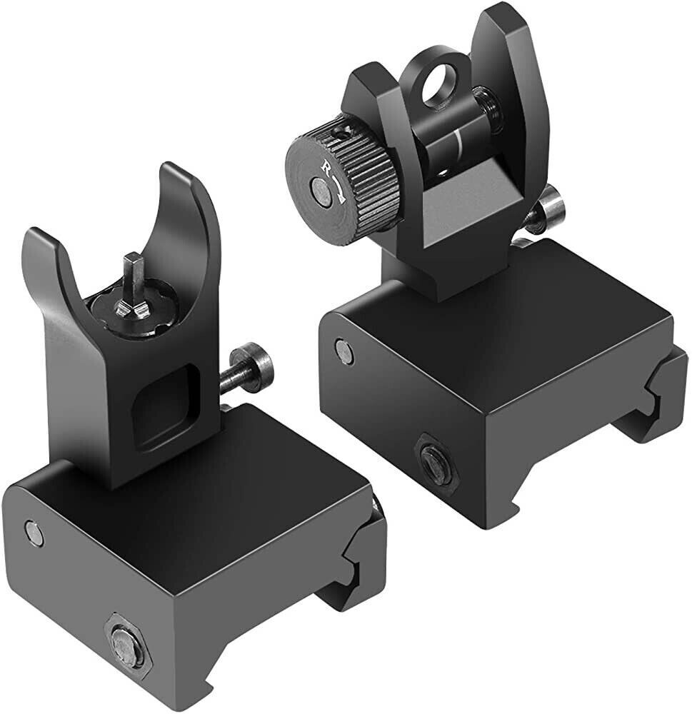 OT Flip Up Iron Sights Flip Up Front Sight + Back Up Rear Sight