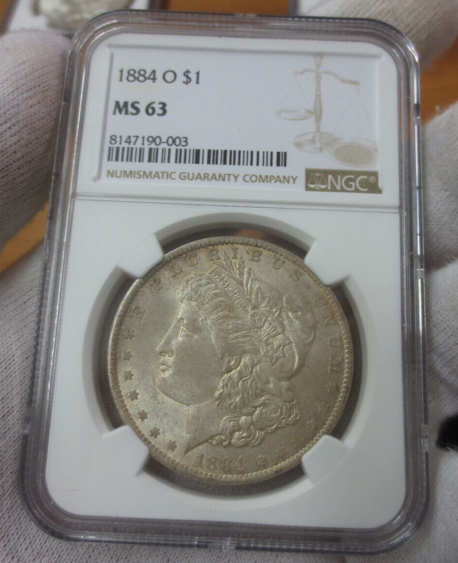 1884-O Morgan Dollar NGC MS63 (003) (O/O Mintmark)
