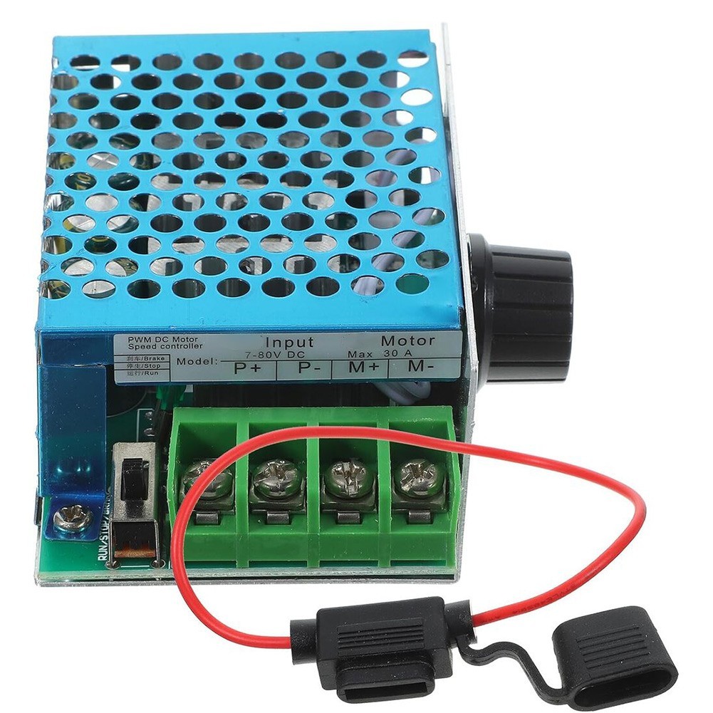 DC Brushed Motor Controller 30A 7V-70V For PWM Adjustable Regulator Fuse