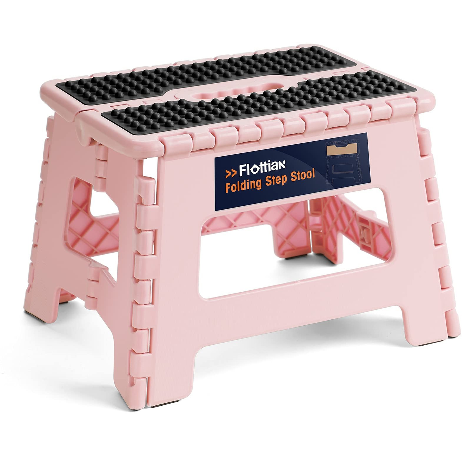 Flottian 9" Folding Step Stool for Adults and Kids Holds 9 inch, Sakura Pink