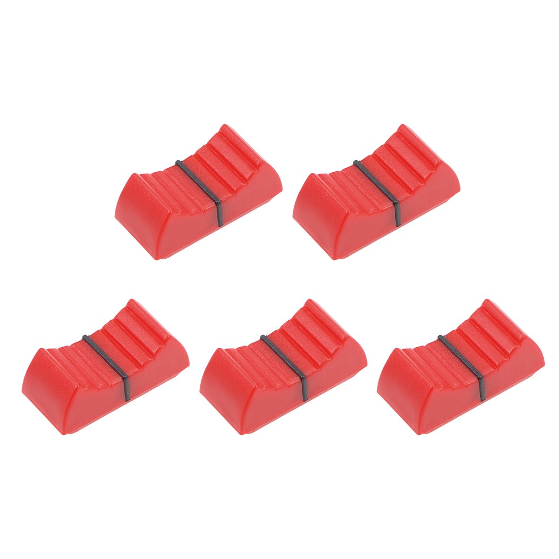 Straight Slide Potentiometer Flat push Knob Insert Shaft 4x1mm Red 5pcs