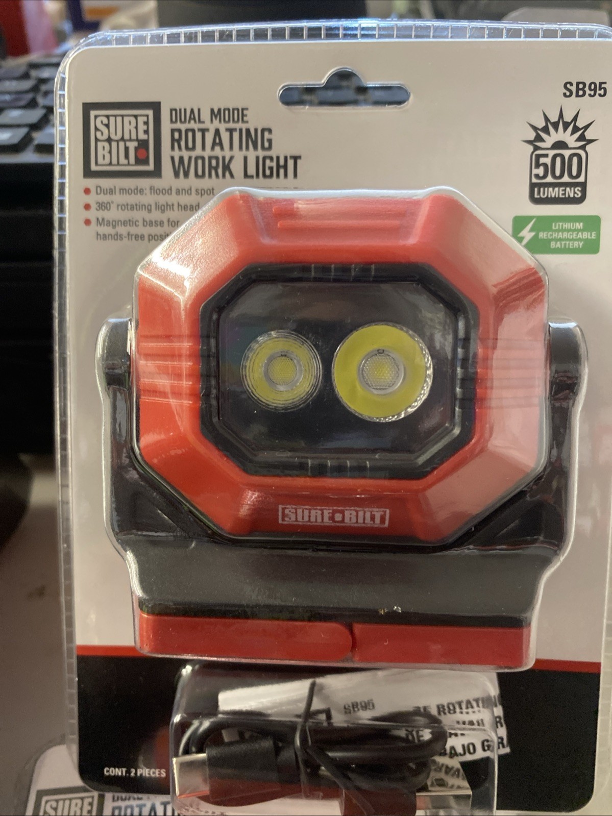 Sure Bilt Sal Mode Rotating Work light 500 lumen set Led SB95