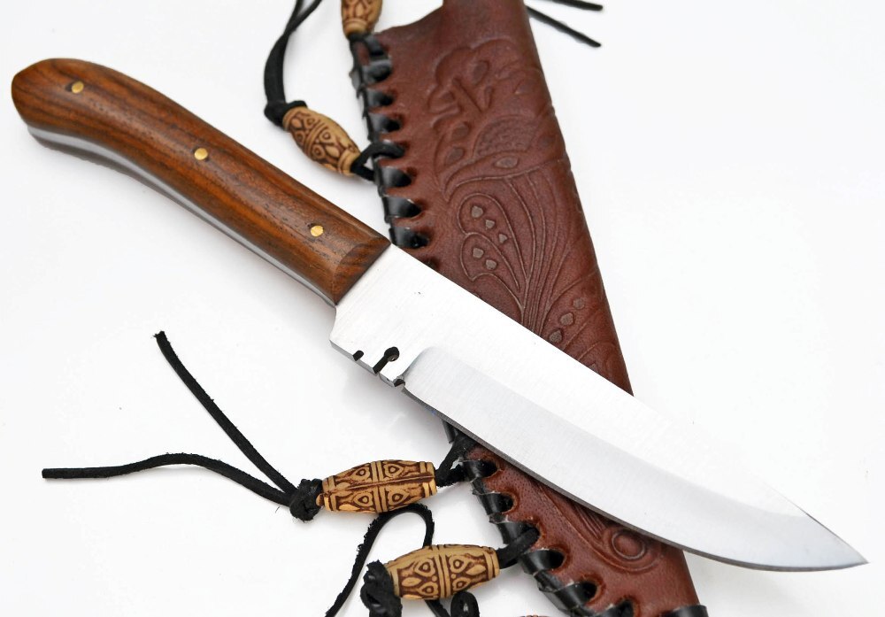 8.5" Patch Skinning Skinner Hunting Knife Knives Stainless + Custom Sheath